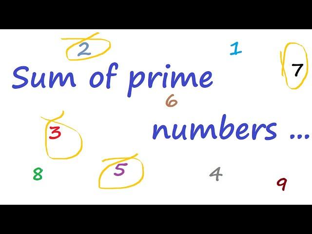 Sum of first 4 prime numbers ...