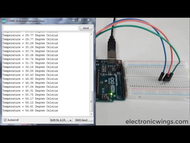 Temperature Sensing Using LM35 with Arduino