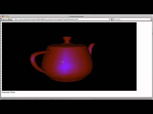 WebGL / Canvas 3D Preview in WebKit r48331