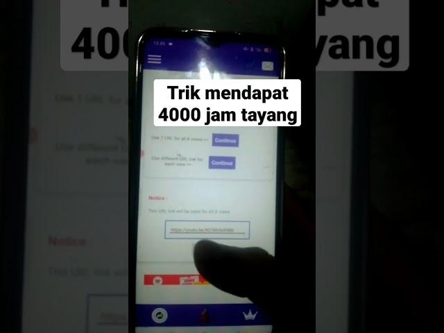 cara mendapatkan 4000 jam tayang#short #youtubeshorts #4000jamtayang