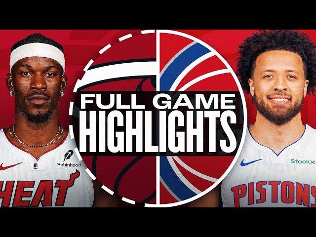 HEAT at PISTONS | FULL GAME HIGHLIGHTS | December 16, 2024