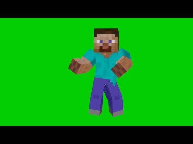 Minecraft Steve Dancing Meme  | Green Screen | Video Edit Effect