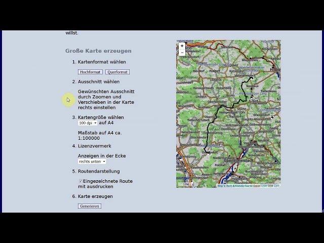 Reitkarte und Wanderkarte: Karten ausdrucken (RWK#5)