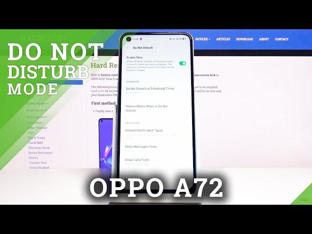 How to Enable DND Mode in OPPO A72 – Do Not Disturb Mode