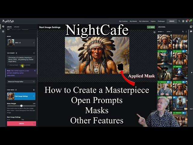 NightCafe, Features, How to use Masks, and more!