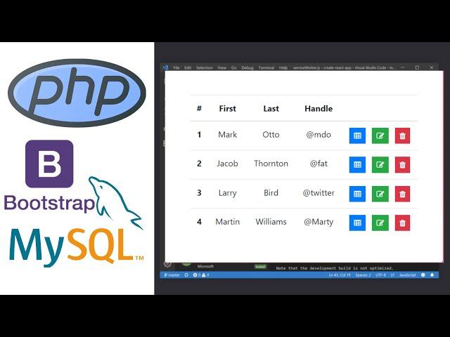 PHP CRUD Tutorial with MySQL & Bootstrap | Build CRUD Website APP