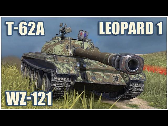 WZ-121, T-62A & Leopard 1 • WoT Blitz Gameplay