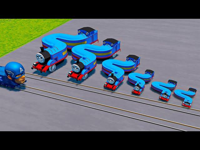 BIG & SMALL MCQUEEN & JACKSON STORM vs LAVA PIT WITH SPIKES & GIANT CANNON - Pixar Cars in BeamNG