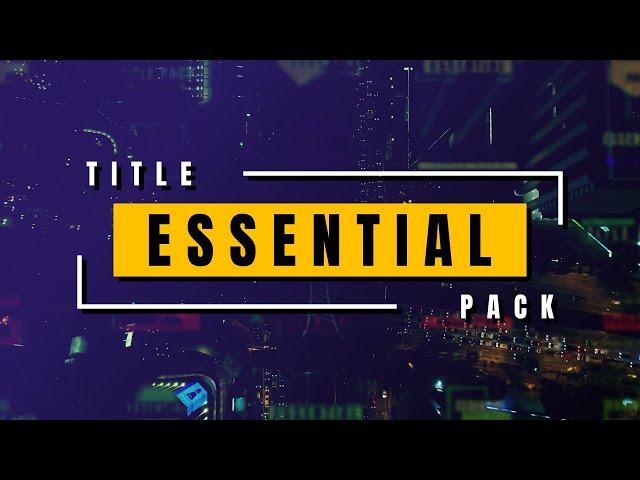 Essential Title Pack | Filmora Effect