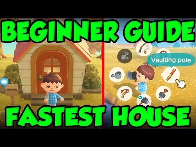 BEST Animal Crossing New Horizons Beginners Guide - FASTEST HOUSE AND TOOL RING GUIDE!