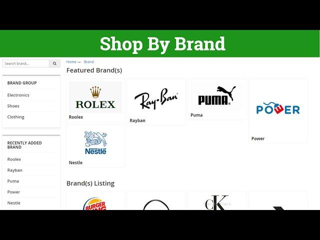 Magento 2 Shop By Brand Extension