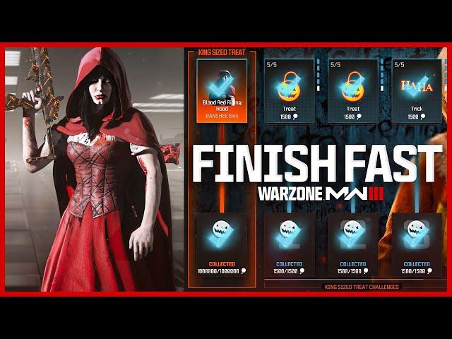 FASTEST Way to Complete Trick ‘r Treat Event! (Free 'Blood Red Riding Hood' Skin Unlock Warzone MW3)