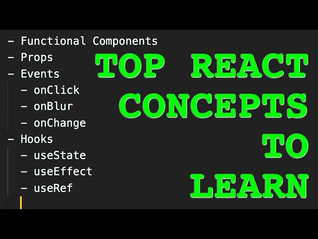 The most important React concepts to learn first (as a beginner)