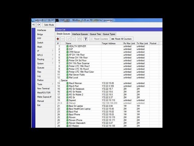 MikroTik Router Bandwidth Management with Simple Queue