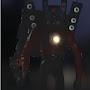 Infected titan speaker man in a game called Roblox