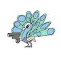 Peacock with a Glock
