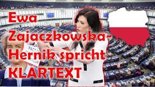 Polen - Von der Leyen ist SPRACHLOS | Ewa Zajączkowska-Hernik spricht Klartext im EU-Parlament.