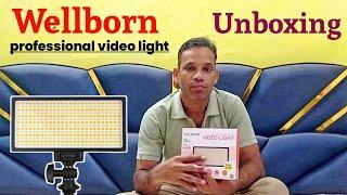 Wellborn professional video LED light unboxing  camera LED light review @camerasettingsCk