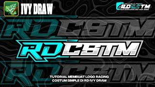 Tutorial membuat logo racing costum simple di APK IVY DRAW || TERBARU