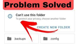 Can't Use This Folder /   To Protect Your Privacy  Choose Another Folder Zarchiver Problem Fix