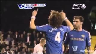 David Luiz amazing goal! Chelsea vs Fulham