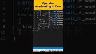 Operator Overloading in C++ Programming | Part 26 #youtubeshorts #ytshorts #polymorphism