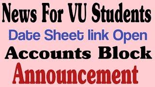 Date sheet link open|Midterm Exams Announcement|Midterm|Exam|Date|Sheet|VU.