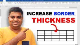 How to Increase Table Border Thickness in Word