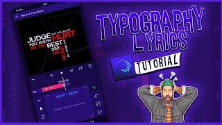 Typography lyrics || Alight Motion Tutorial