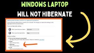 How to Fix Windows 11 Laptop Will Not Hibernate