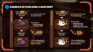 TUTORIAL AND TIPS on How to Evolve Axie Parts The Easiest Way...
