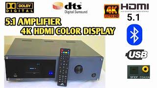 5.1 Amplifier Dolby DTS Support  | AV Receivers | Home Theatre | 4K HDMI DSP COLOUR DECODER - GTECH