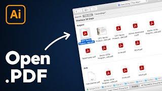 How to Open a PDF File in Illustrator