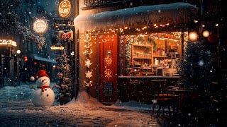 Christmas Chill | Beautiful Snowy Christmas Ambience | Relaxing Christmas Jazz Music for Cozy Vibe