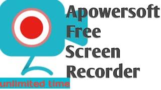 how to download and use Apowersoft free screen recorder||unlimited recording time in telugu