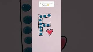 LetterF CREATIVE SATISFYING LETTERART#shorts#satisfying#waterdropdrawing#tiktokart#letterart#letterf