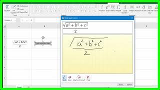 Enter the formula yourself in Excel.