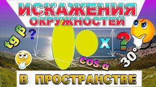 ИСКАЖЕНИЯ ОКРУЖНОСТИ (ЭЛЛИПСА) В АКСОНОМЕТРИИ. ПОСТРОЕНИЕ ОВАЛА. ИНЖЕНЕРНАЯ ГРАФИКА