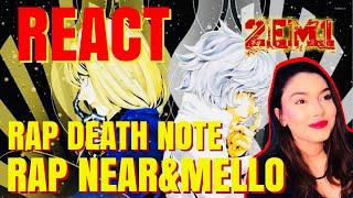 REACT - 2 EM 1- RAP DO NEAR&MELLO E RAP DO DEATH NOTE - 7 MINUTOZ