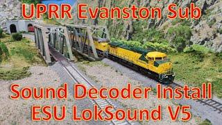 ESU LokSound Decoder Install and Review - Swapping ESU for Soundtraxx - UPRR Evanston Sub = HO Scale