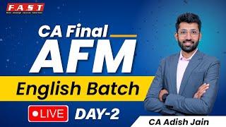 CA Final AFM English Batch -  Lecture 2: Equity and Business Valuation