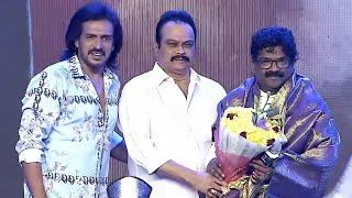 Upendra Felicitates RRR Producer Danayya and Lyricist Chandrabose For Winning Golden Globes Award