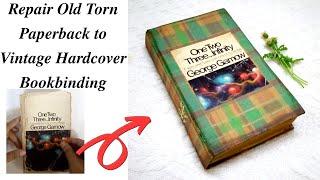 How to Easy DIY Paperback Book to Vintage Hardcover Bookbinding