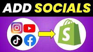 How to Add Social Media Buttons to Shopify Store - EASY 2024