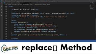 JavaScript replace() String Method to Replace Bad Words and Profanity