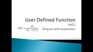 63 - Example Of User Defined Function