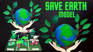 Save Earth 3D Model | Earth Day Craft | Environment Day | Green Day @craftthebest1