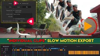 How To Export Slow Motion Clips With Individual Clips In Davinci Resolve