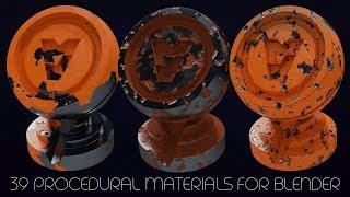 Blender PBR Procedural Material Pack with Mask Generator Node Cycles and Eevee