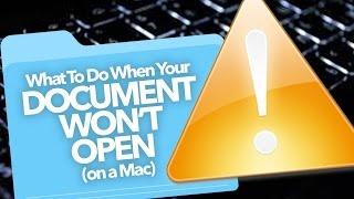 Documents Won't Open: FIX (Mac)